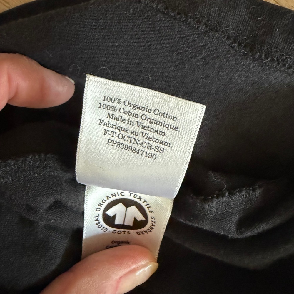 Everlane Womens Organic Cotton Crew Neck Short Sleeve T-Shirt Black Size M - Picture 4 of 5